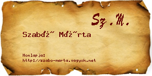 Szabó Márta névjegykártya